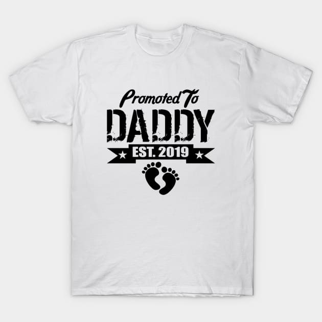 Promoted To Daddy Est T-Shirt by Skower